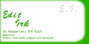 edit irk business card